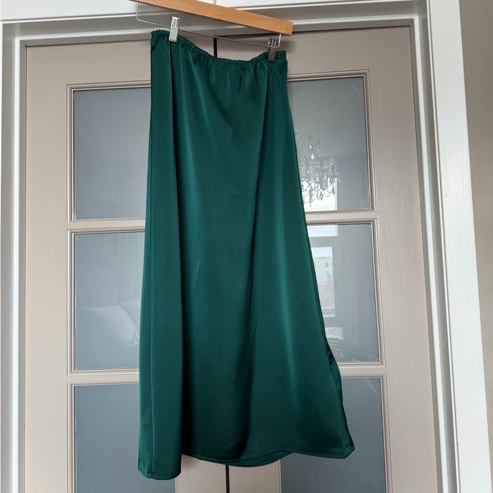 Another Love Deep Teal A-Line Skirt
